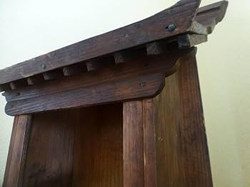 Amazon.co.jp: 【木製】厨子高27㎝祠ほこら神明造神社神具灯篭